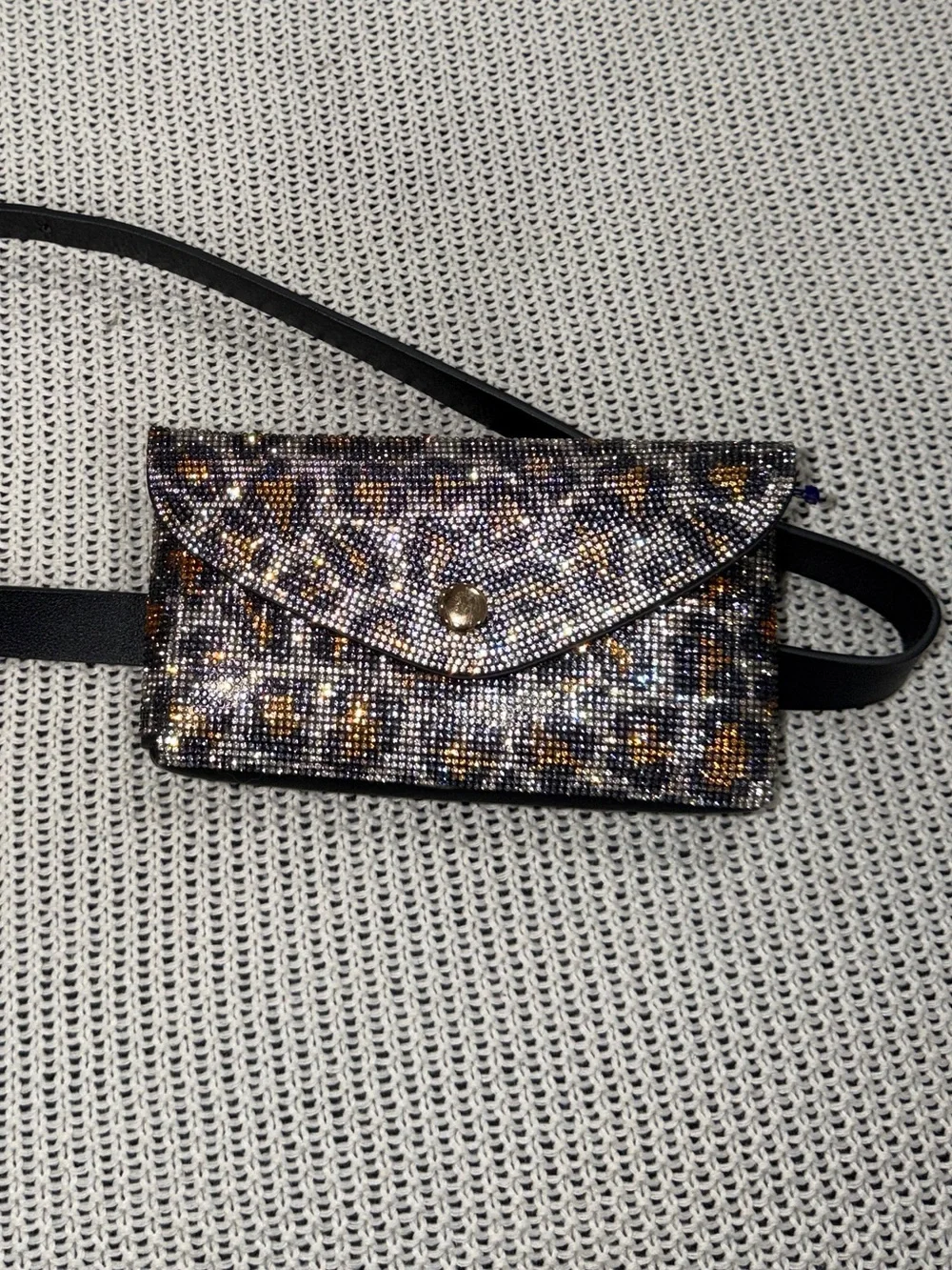 Leopard Print Belt Bag - Brown/Black